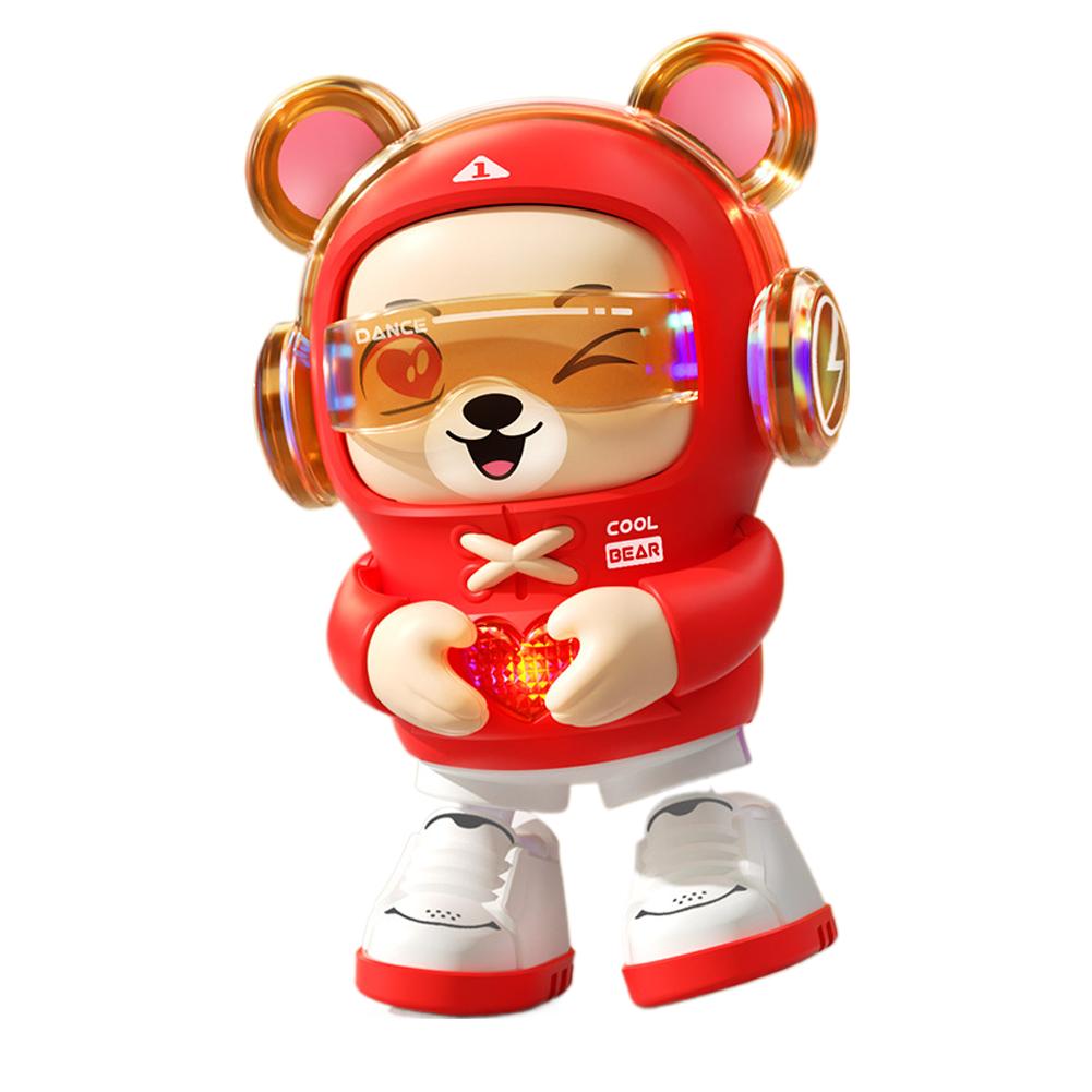 Dancing Bear Baby Dragon Toys, Lighting and Dancing Robot Mode Cute Shape 2 Gear Switches for 3+ Childs