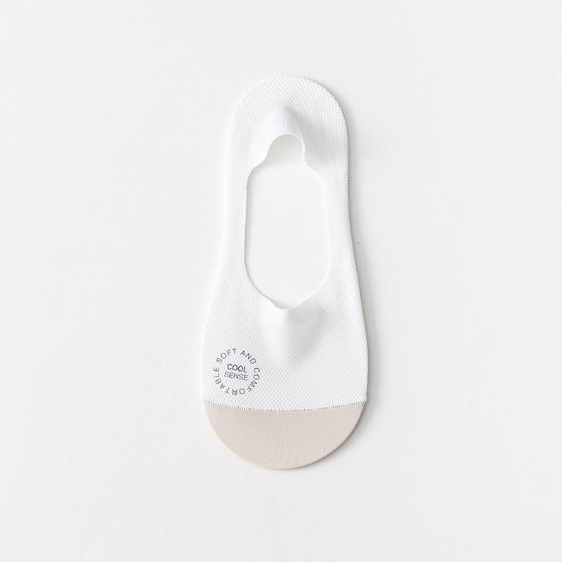 Women's Summer Ultra Thin Cotton Bottom Ice Screen Eye Breathable Invisible Heel Socks