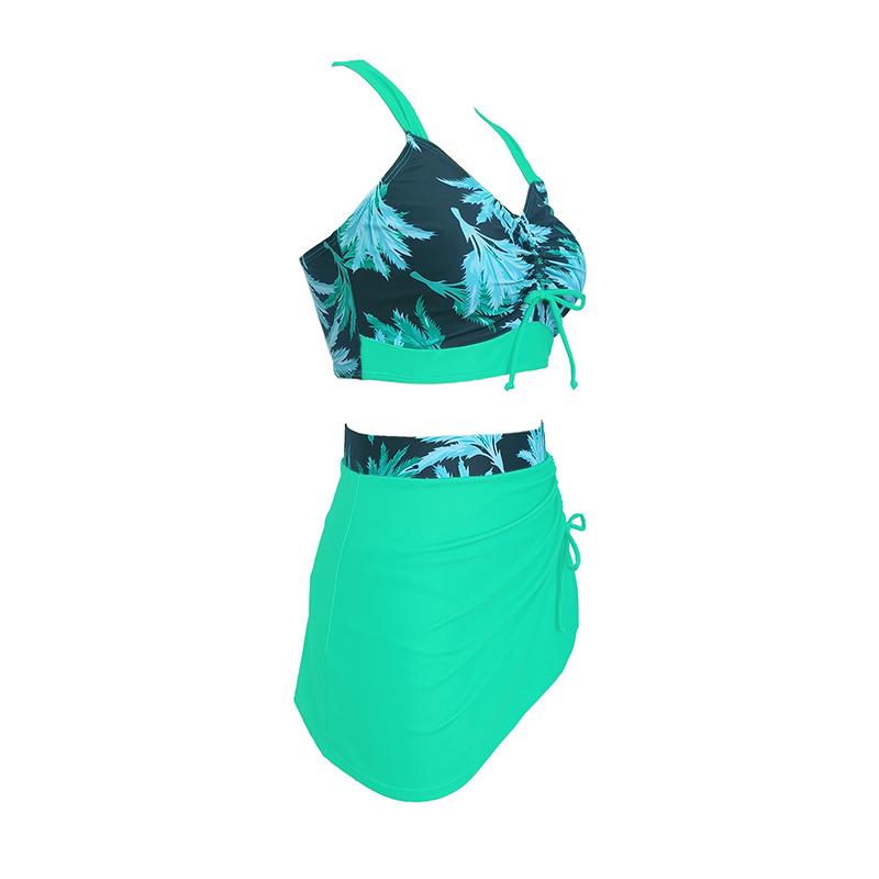Female Summer Bikini Sets Swimsuit Women Bathing Suit Ladies Push Up Printed Three-piece Swimwear Beach Swimming Suits
