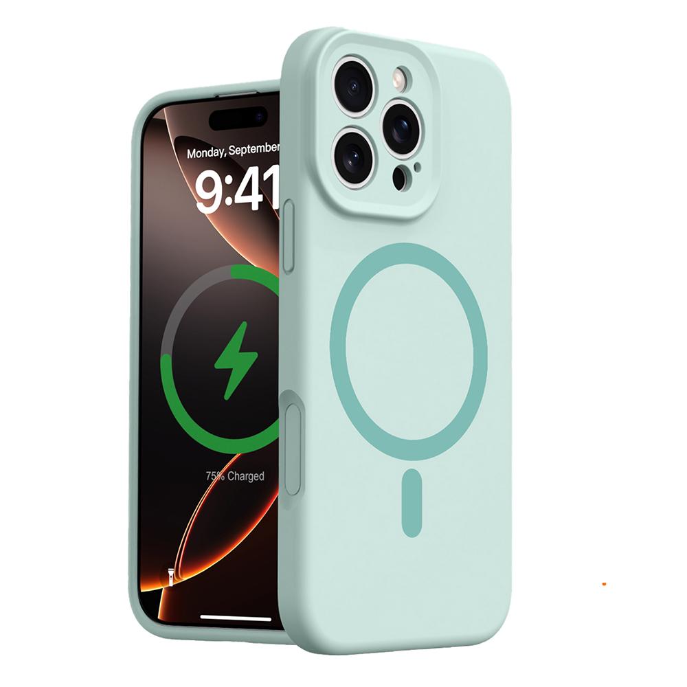 For iPhone 16 Pro Case Compatible with MagSafe Precise Cutouts Liquid Silicone+PC Phone Cover