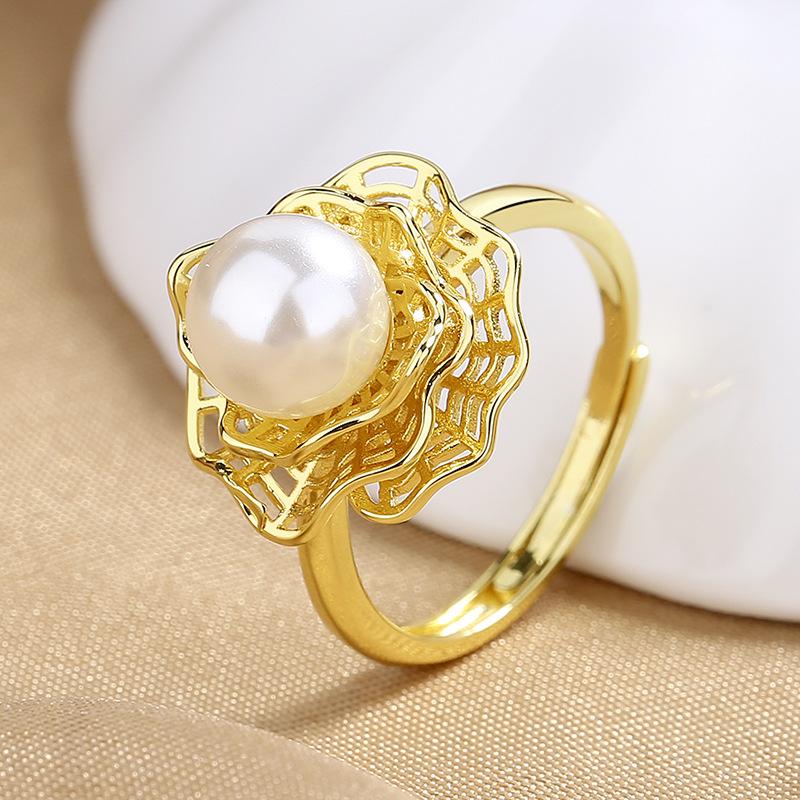 925 Sterling Silver Ring Open Adjustable Silver/Gold for Women Exquisite Student Girlfriend Jewelry Accessories Wedding Party