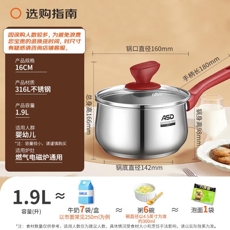 ASD 316L Stainless Steel Milk Pot