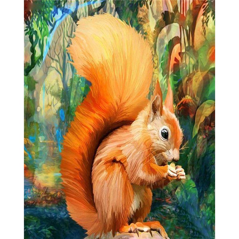 5D DIY Diamond Embroidery Owl Squirrel Full Round Diamond Painting Animal Mosaic Cross Stitch Decor For Home Gi