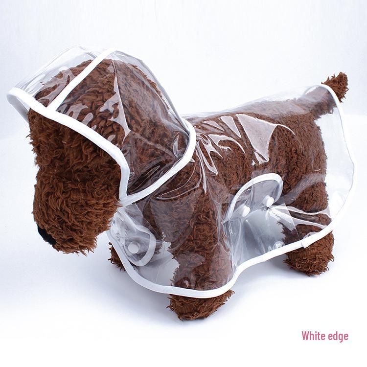 Haustier Regenmantel für kleine & mittelgroße Hunde - Transparentes Mode-Poncho