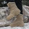 Men's Plush Outdoor Plush Thick Snow Boots for Hiking and Mountain Climbing, High Army Boots for Men's Boots