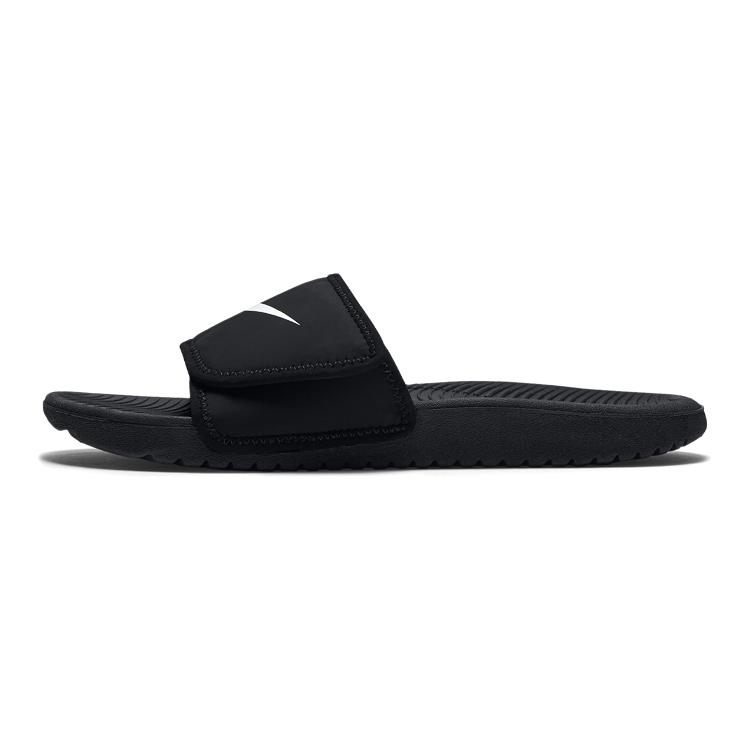 Nike Kawa Slip Resistant Abrasion Resistant Slippers Black White Kids  819344-001 35