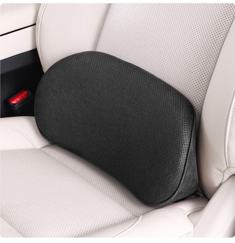 Car Lumbar Support Cushion - Slim Memory Foam Pillow for Coccyx and Waist Protection