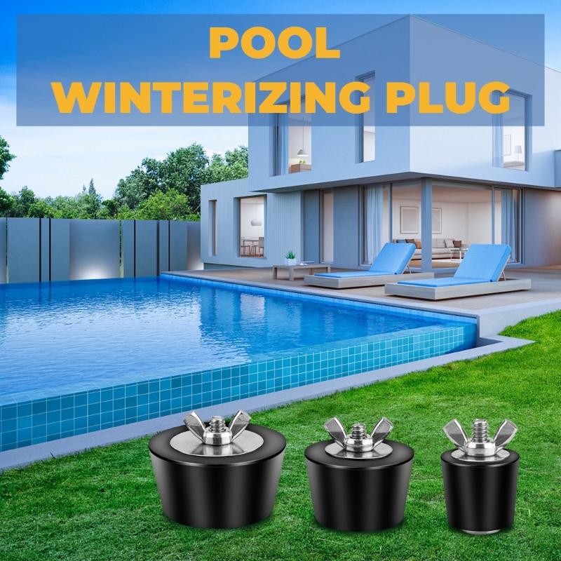 6 Pack Rubber Pool Plugs For Winter Expansion Plug Includes Stainless Steel Screws For Secure Fitting
