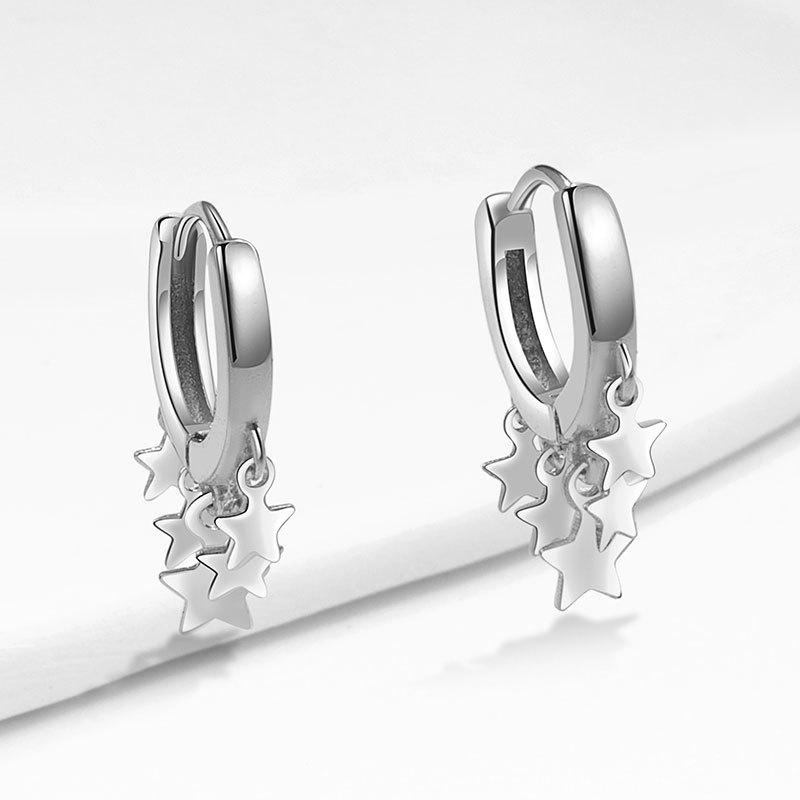 Minimalist Star Hoop Earrings For Women Cool Temperament Personality Simple Ear Cuffs Jewelry