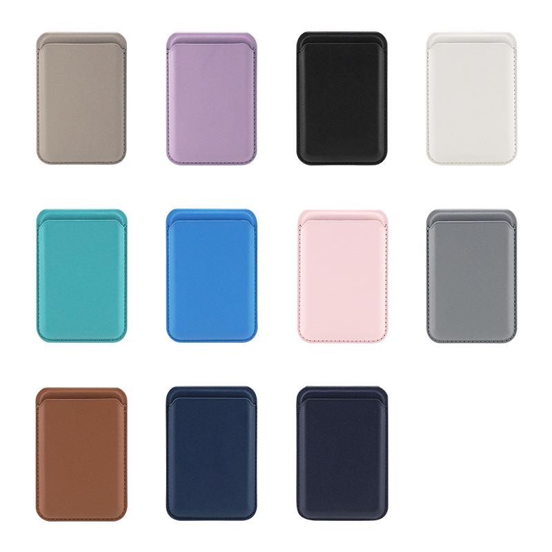 Apple MagSafe Magnetic Card Holder & Adjustable Stand - PU Leather ID Holder for 15 Pro