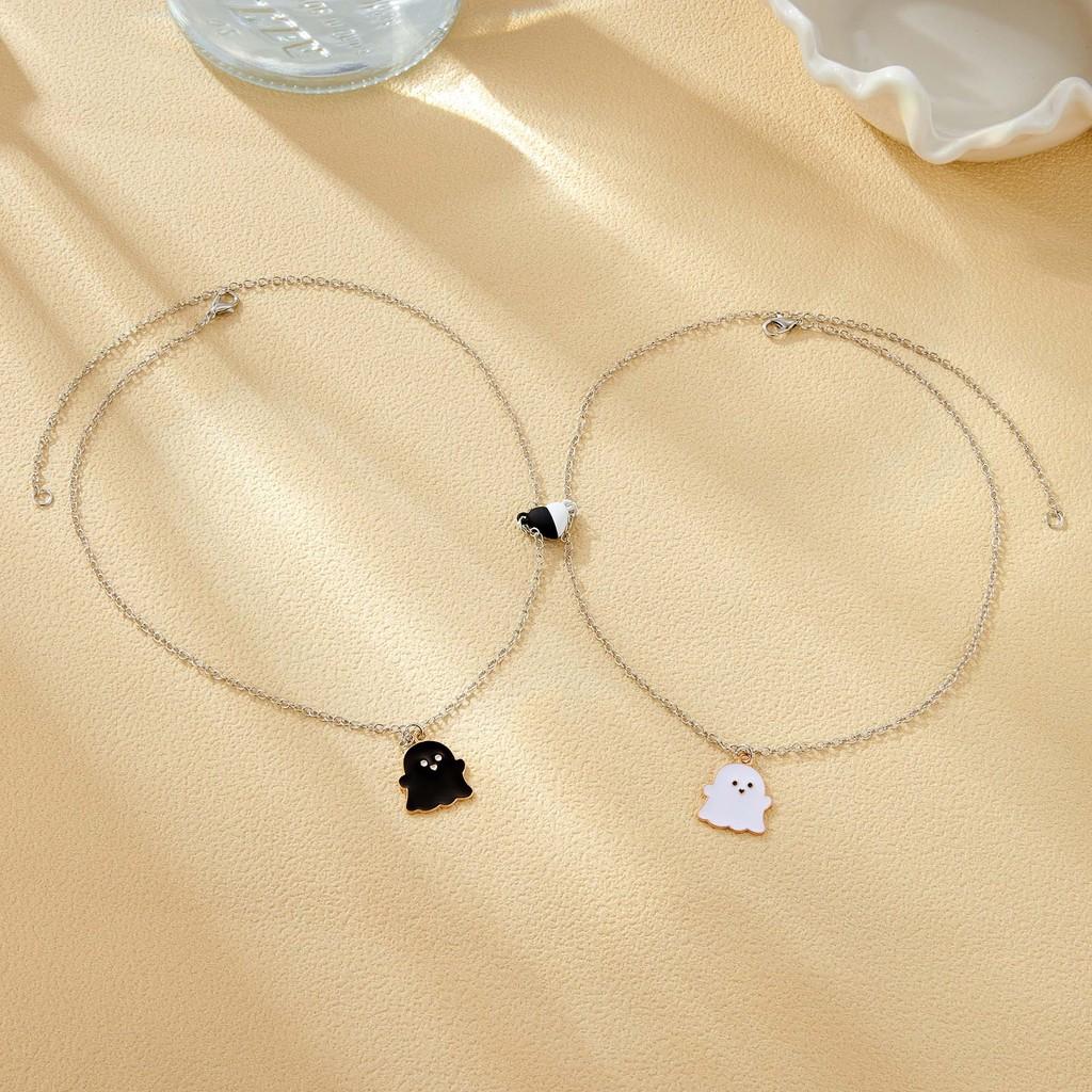 Ghost Alluring Alloy Necklace For Kids Featuring Heart Shape Design And Sweet Cool Style