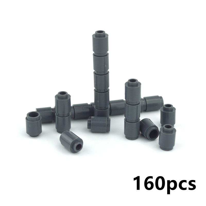 160pcs Building Blocks MOC 1x1 Round Brick Cylinder Children Toy Bricks Part 3062 City Friends Accessories