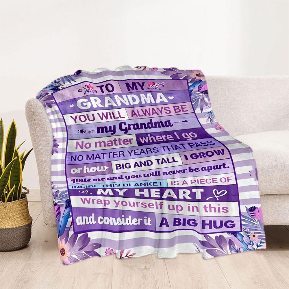 1pc Mom's Love Blanket Soft Cozy Lightweight for Travel Camping Picnics Sofa Office Bed Living Room Perfect Gift for Friends and Family