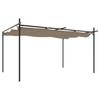Pergola with Sliding Roof Taupe 395x292x230 Cm