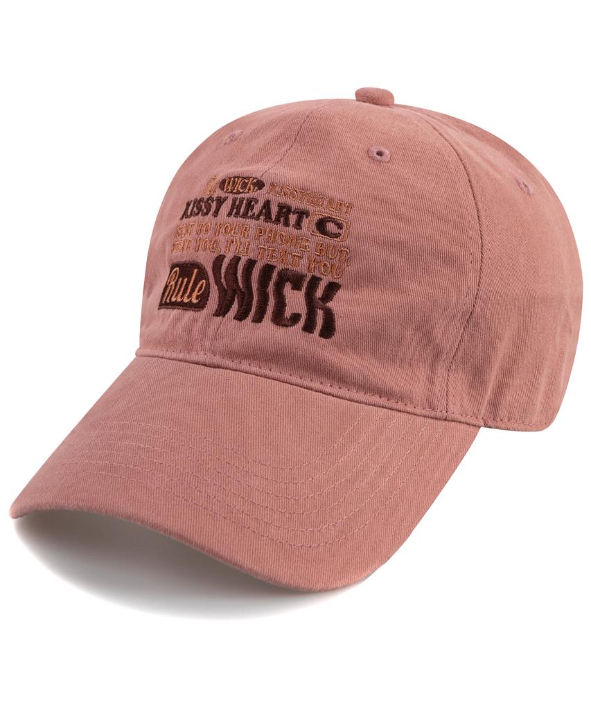 Wig Kissy Heart Cotton Peach Ball Cap