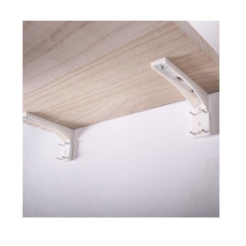 MULT L-Shaped Shelf Brackets, Wall-Mounted Storage Rack Brackets, Strong Pin Hooks for Drywall, Plywood, and Wood, Hide-Hole Design, Perfect for Renta