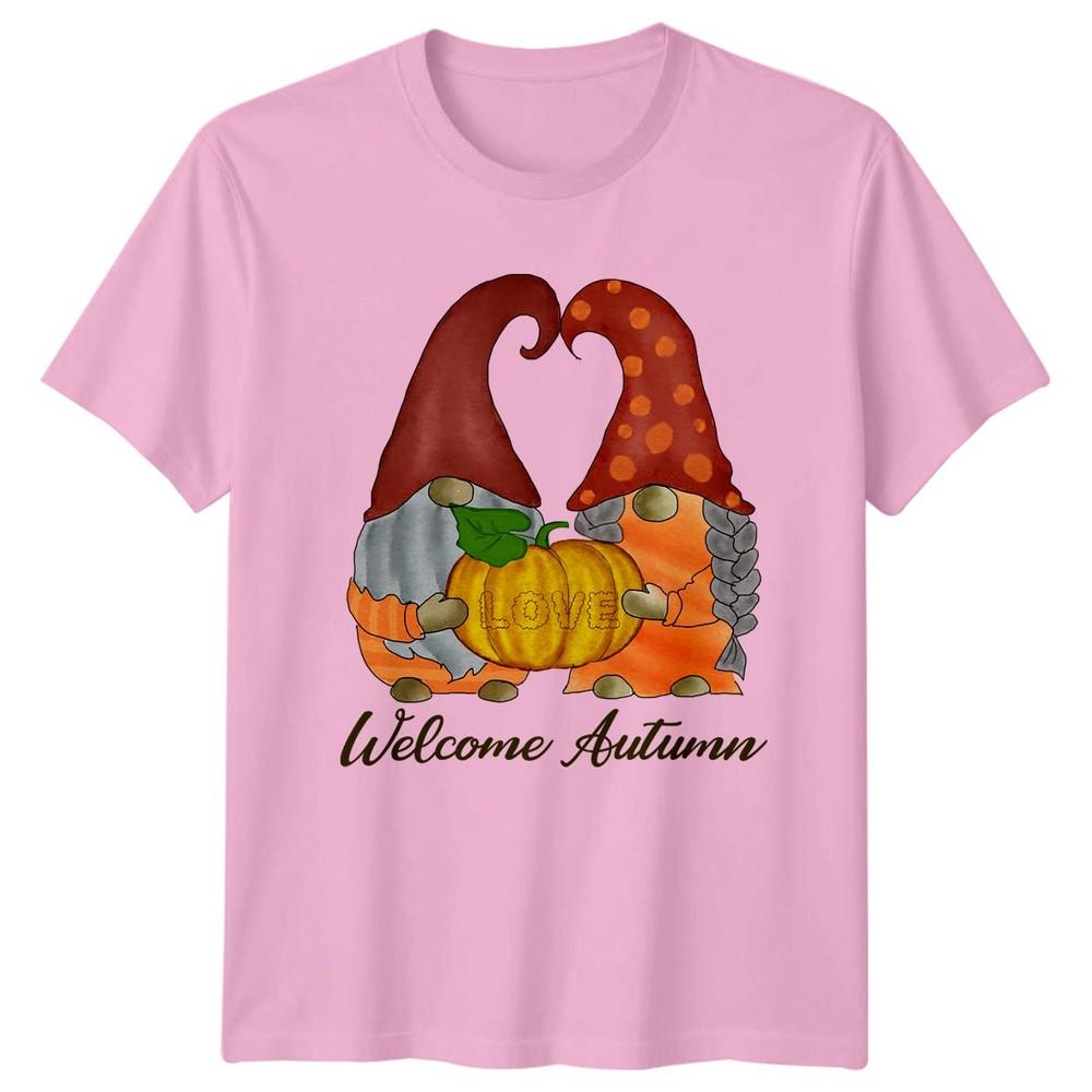 Welcome Autumn Love TShirt Gnomes Autumn Gift For Him And Her