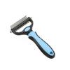 Massage Feature Pet Grooming Tool Deshedding Brush for Dog Cats Double Side Design Hair Remover Comfort Experience Knot Remover