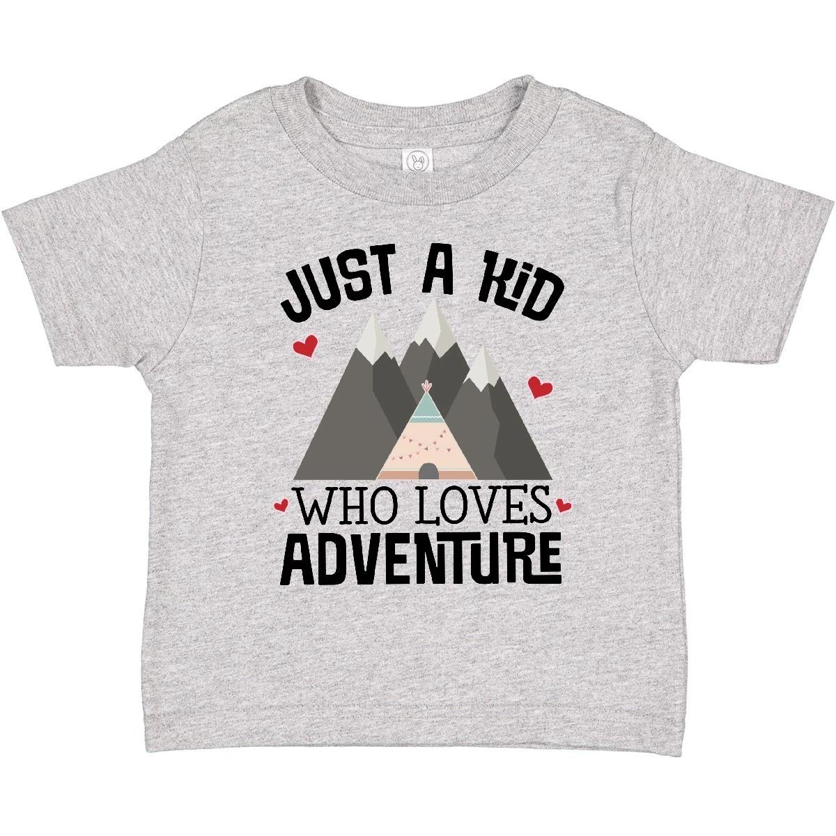 Inktastic Just A Kid Who Loves Adventure Toddler T-Shirt Apparel Child Clothing 130