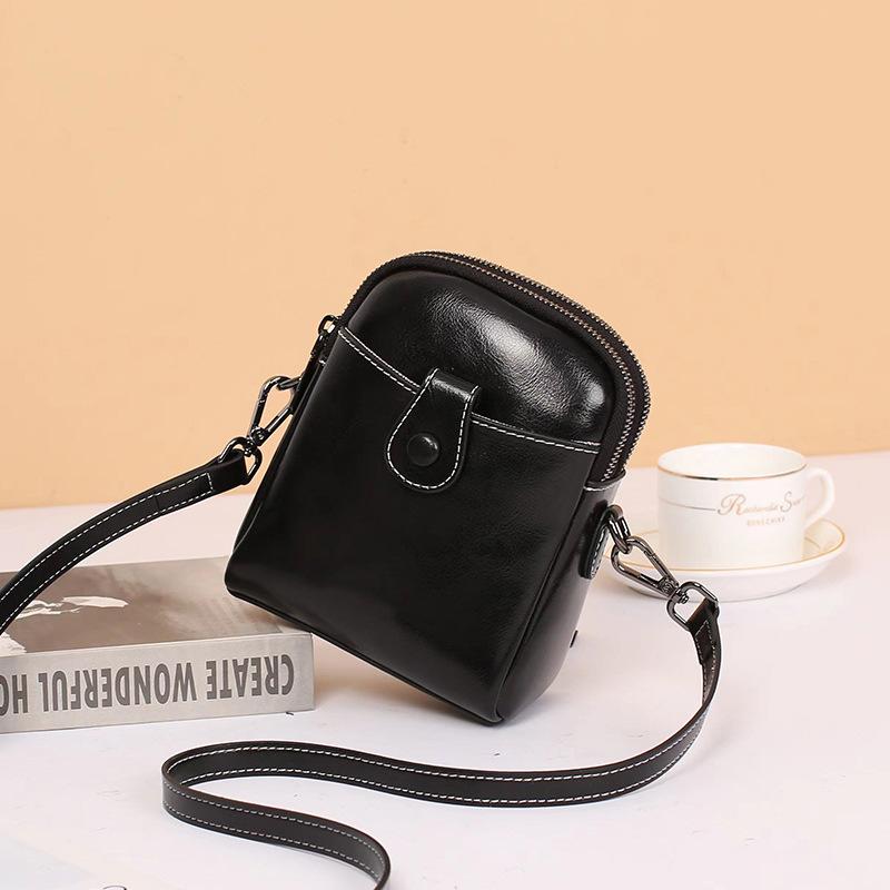 

Genuine Leather Phone Bag Women s Bag 2025 New Trendy Summer Hot Fashion Versatile Mini Cowhide Shoulder Crossbody Small