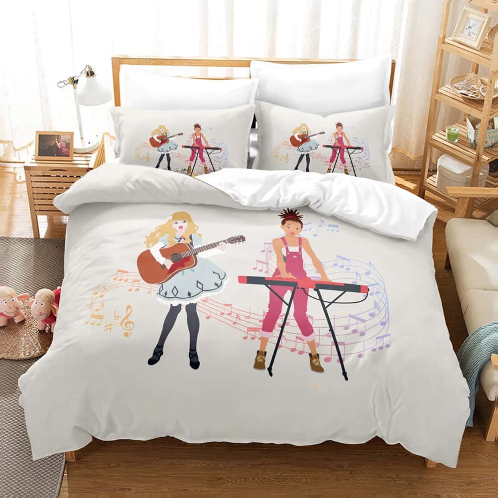 Fashion 3D Print Anime Carole & Tuesday Bedding Set Single Twin Full Queen King Size Bed Set Adult Kid Bedroom Duvet Cover Sets