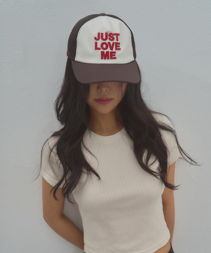 Kimimi Just Love Me Mesh Ball Cap Brown Combination