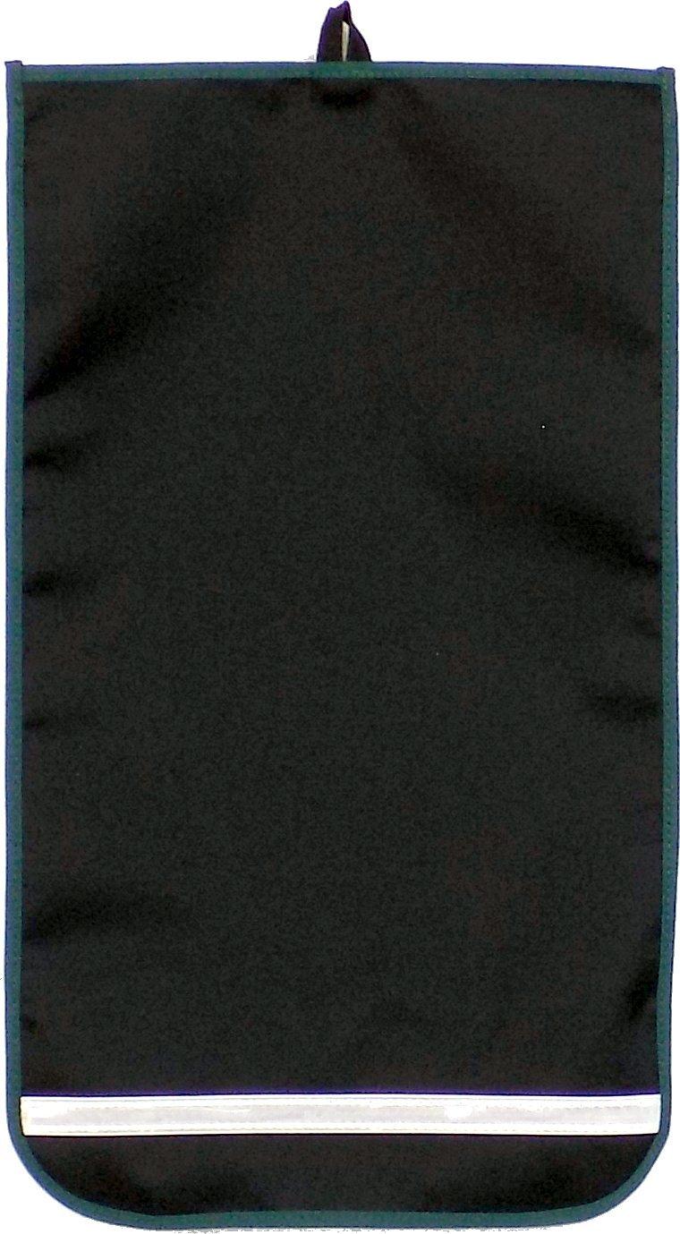 

school Made in Japan School Bag Cover with Reflective Tape Fabric x Green (For wide-size bags) (Black Trim)