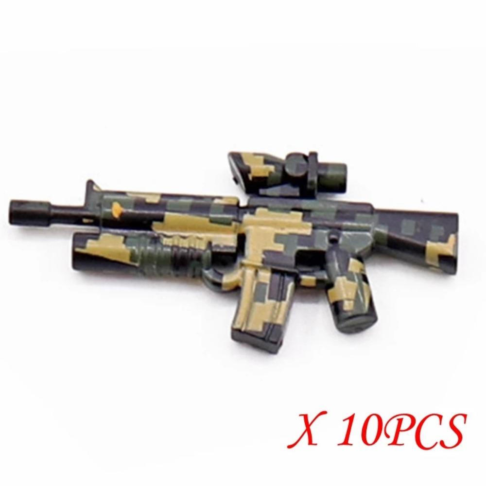 Låsbar Militær MOC Våpenveske Våpen Hunder Fallskjerm Byggeklosser Leker For Barn med Militære Låsbare SWAT Leker