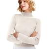 Women's Casual Round Neck Base Layer Knitted Long Sleeve Solid Color Sweater