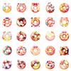 50 Pink Hand-painted Graffiti Stickers Stickers Cute Donut Series Decorative Stickers