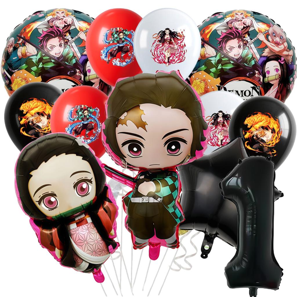 Anime Dämon Geburtstagsparty Dekoration Einweg-Geschirr Teller Tischdecke Becher Serviette Babyparty Kinder Partygeschenke Zubehör