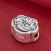 Sterling Silver 999 Koi Fish Luck Charm Spacer Bead for DIY Bracelets - Abundance Copper Coin Design.