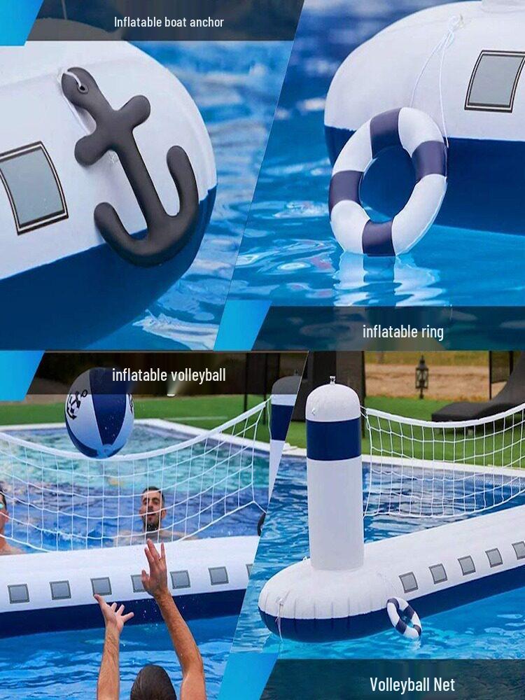 Inflatable Water Castle Volleyball & Basketball Net for Adults