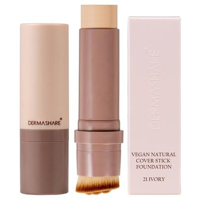 Dermashare Vegan Natural Fit Cover Stick Serum Foundation SPF50+ PA+++ 14g, 1 Stück, Nr. 21 Elfenbein
