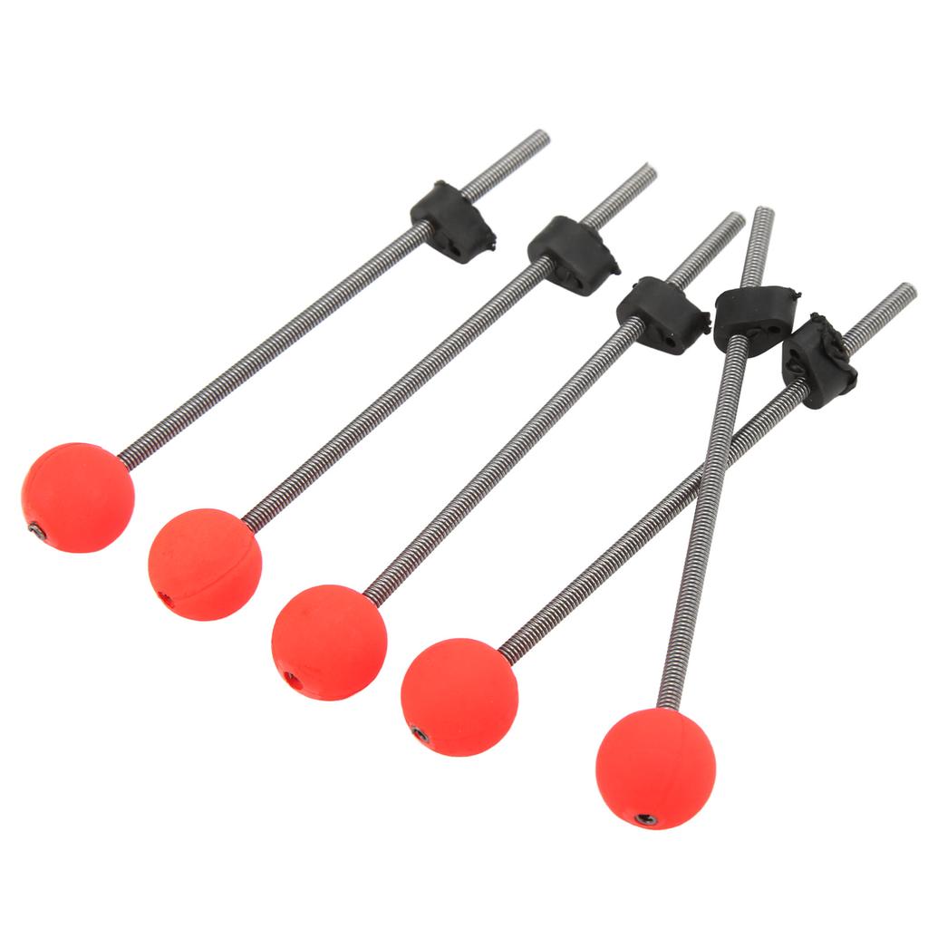 5 sztuk Mini zimowa wędka do łowienia pod lodem Szczytówka Przenośna Wędka outdoorowa Czerwona kulka Sprężynowe końcówki M