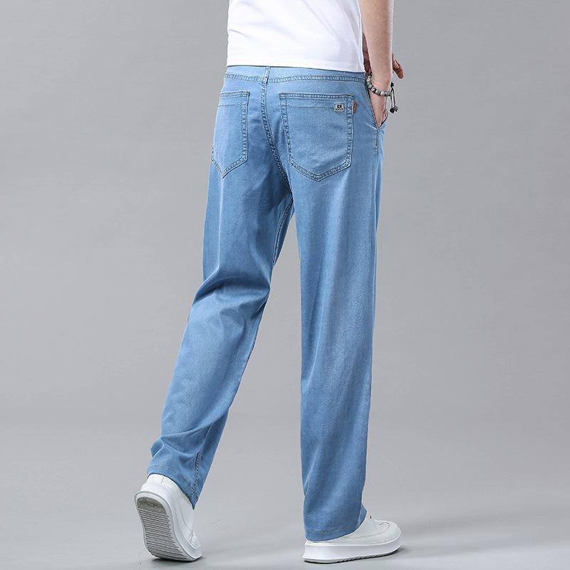 

Теннис Джинсы Деловые Брюки Свободные Весна и Лето Новые Тонкие Брюки Ледяной Шелк Брюки Джинсы Мужские 42