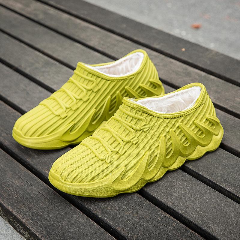 

Knitted Wool Lined Rain Boots Suitable For Adults To Wear Warm And Lightweight Suitable For Daily Wear 45 жовтий