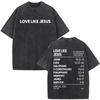 Christian Religious Jesus Forgive Them Father Bible Verse Vintage Acid Washed Tshirt Men Fashion Oversized T Shirts Streetwear