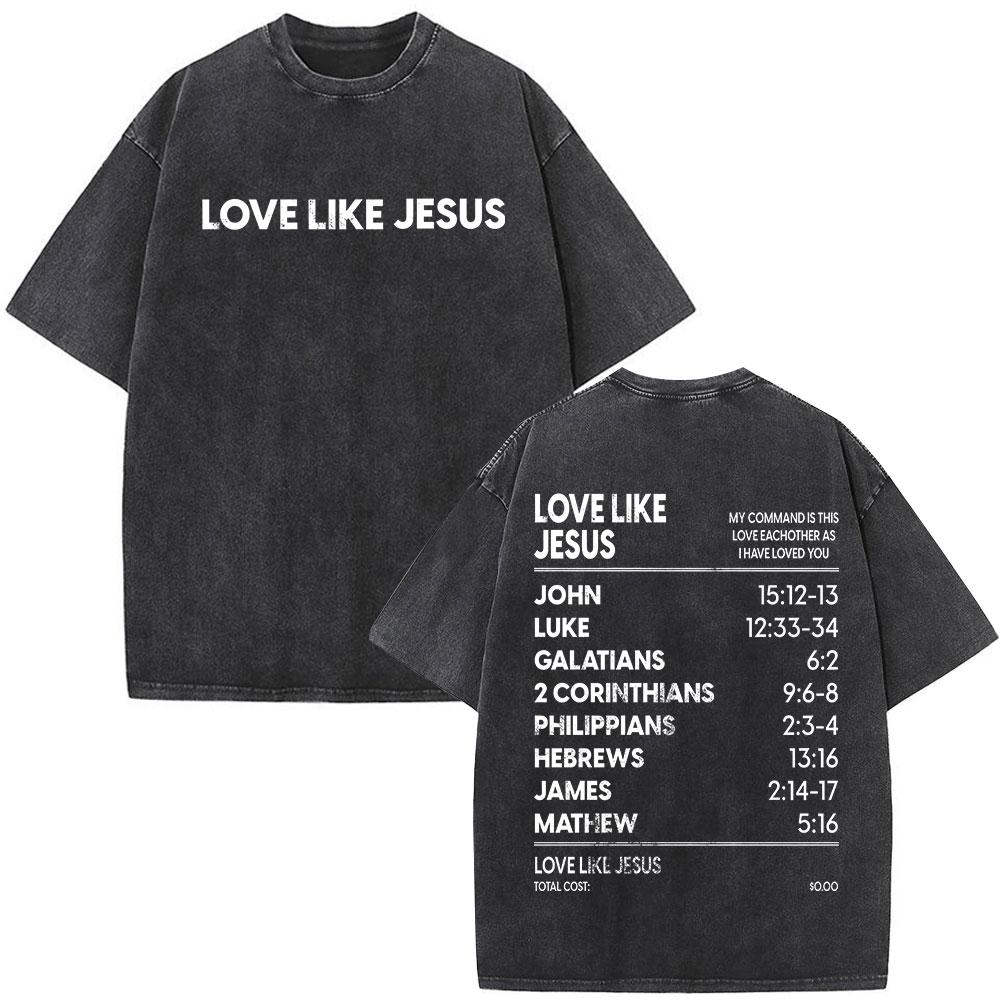 Christian Religious Jesus Forgive Them Father Bible Verse Vintage Acid Washed Tshirt Men Fashion Oversized T Shirts Streetwear