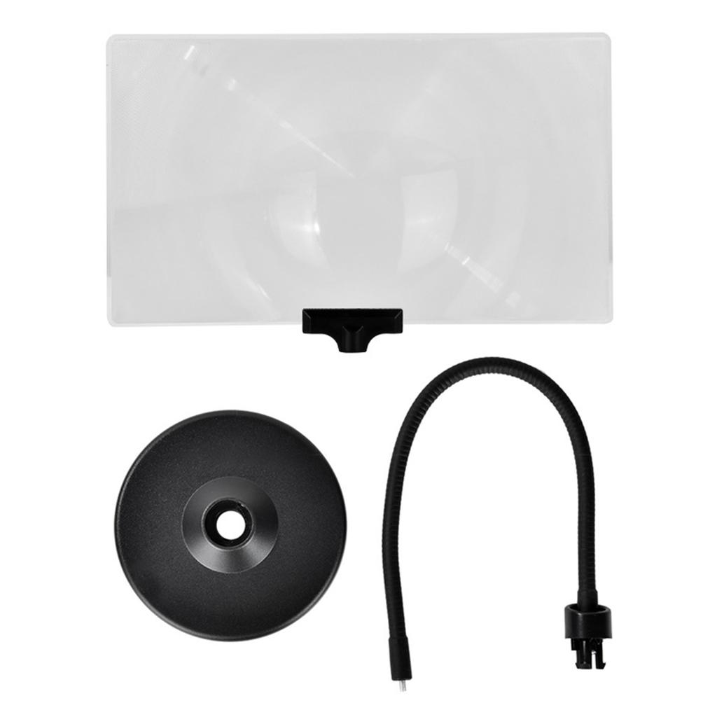 זכוכית מגדלת פי 4 עם מעמד 10x5.7 אינץ' זכוכית מגדלת גדולה לעמוד שלם גמישה ניתנת להסרה זכוכית מגדלת שולחנית לקריאה