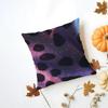 Quan Leopard Print Purple Tone Cushion Cover Washable Linen Pillowcase Soft  for Daily Sofa Bed Home Room Decor