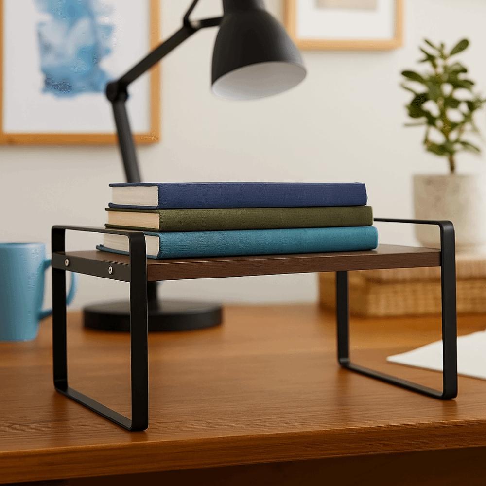 Minimalist Display Rack Strong Load-bearing Stationery Shelf Makeup Organizer Book Rack Study