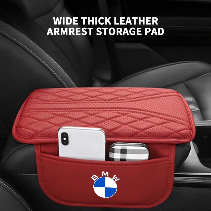 T11Leather Car Seat Center Console Armrest Mat Storage Bag For BMW M Performance E36 E46 E60 E90 E91 E92 E93 F30 F20