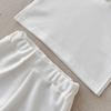2026 Summer Baby White Polo & Shorts Embroidered Set for Boys & Girls
