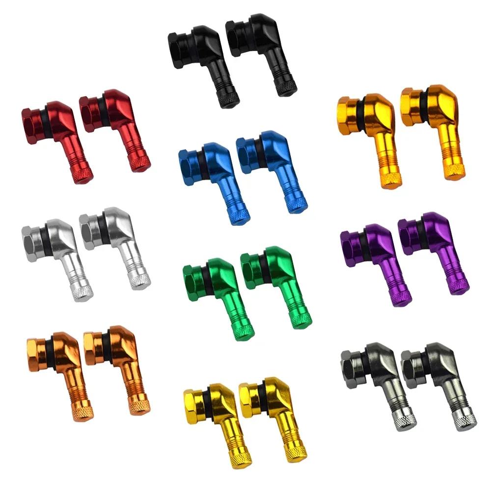 2Pcs 90 Degree Universal Motorcycle Aluminum Wheels Tire NCY Leak-proof TWPO Valve Caps CNC Motorcycle Tire Valve Stems