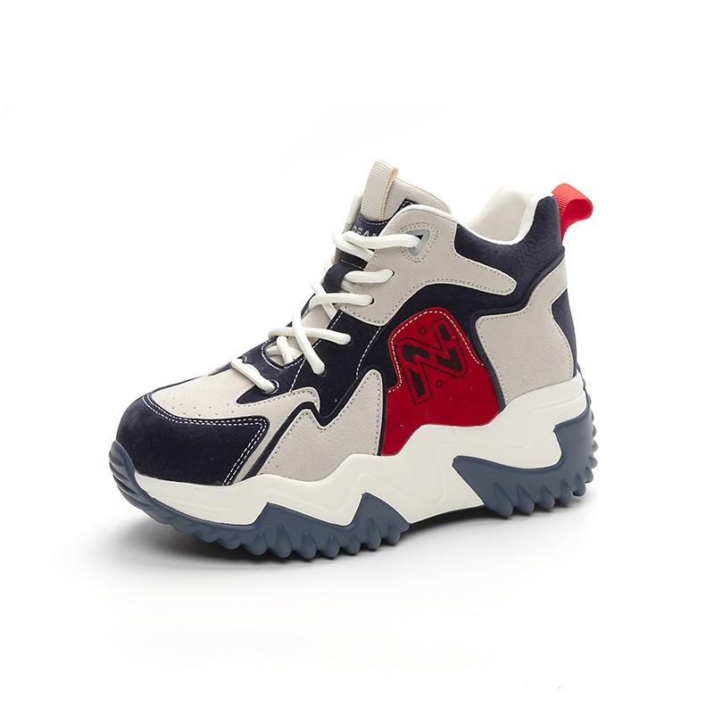 Daddy Shoes Women's Inner Elevating Spring Platform Shoes Student Shoes