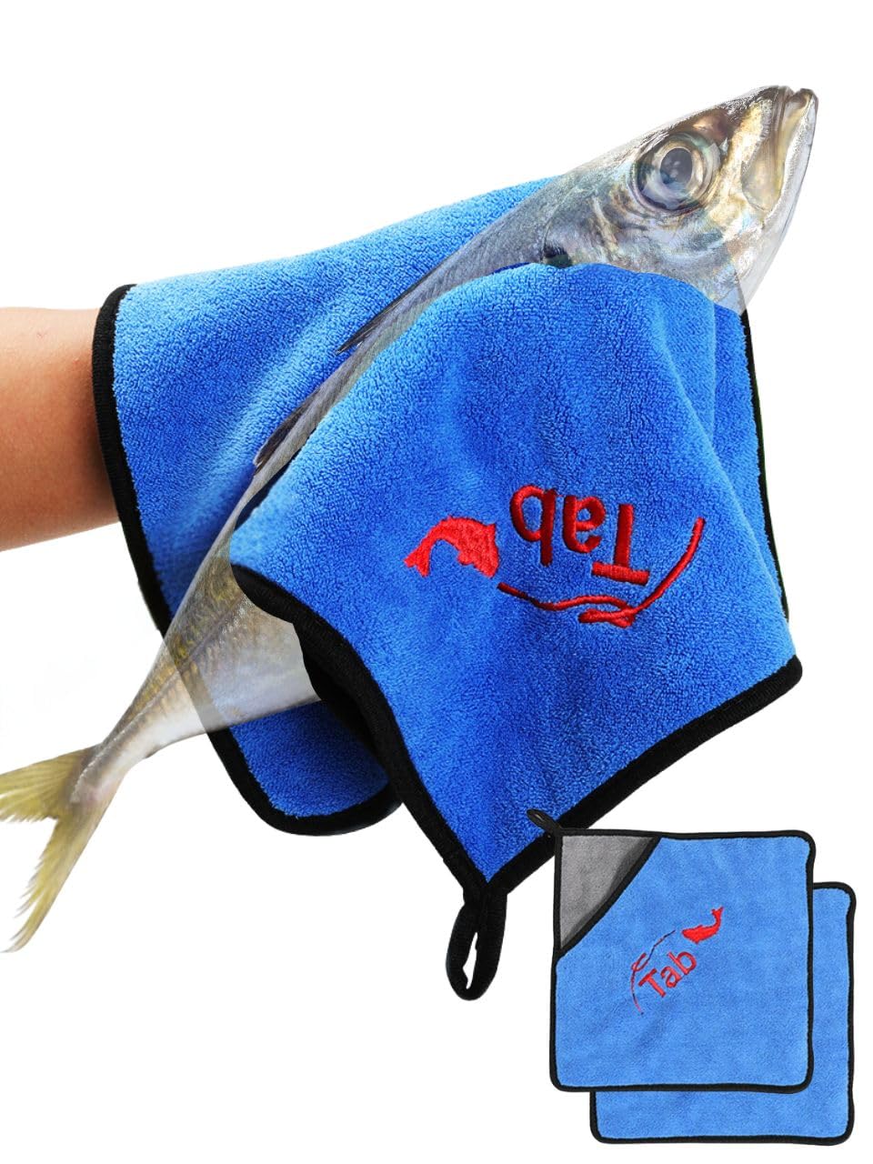 

Fish Fishing Grip Rod Fish Hand and Fish Convenient Tool x Grab, Towel, Pliers, Cleaner, Grip, Protection, (Blue Blue)