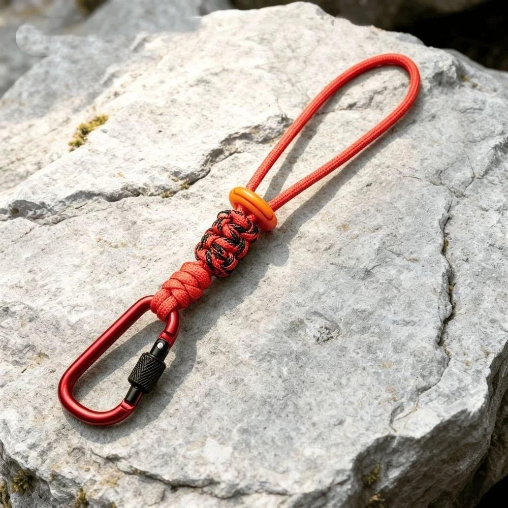 Verriegelbarer Karabinerhaken Getränkeflaschen-Lanyard Geflochtene Schnur Schlüsselanhänger-Lanyard Outdoor-Gebrauch