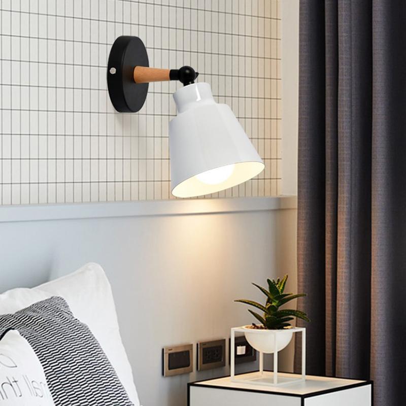 Severské spálňové nástenné svietidlo z masívneho dreva moderné minimalistické nástenné LED nástenné svietidlo Macaron kreatívne chodbové nástenné svietidlo do obývačky