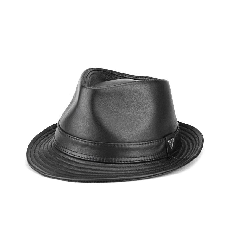 Herren Jazzhut aus echtem Leder - Für mittlere und ältere Jahre, Britischer Retro-Stil XL Adjustable (58-59 CM) gray